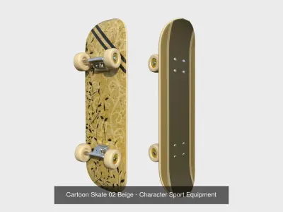 10 Cartoon Skates Shapes - Character Sport Equipment 3D Model Pack