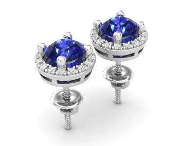 AV 323 Diamond earrings for woman 3D print model