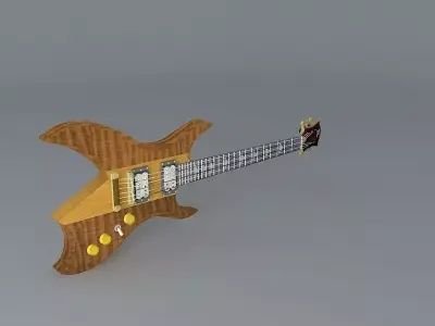Late 1970s B C Rich Bich Model guitar Free 3D model