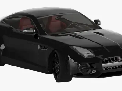 Jaguar f tayp  Low-poly 3D model