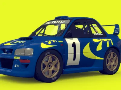Cartoon Rally Car 1999 3D model