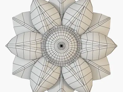 cnc flower rosette 3D print model