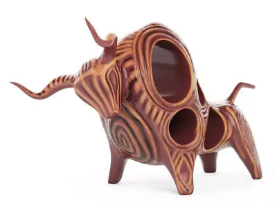 Decorative figurine of a bull 3D model