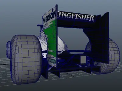 Force India 2011 Melbourne LOW POLY Low-poly 3D model
