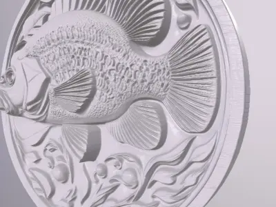 Crappie 3 basrelief for 3D printing 3D print model
