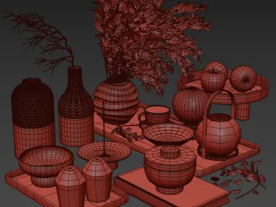 Decorative set 027 3D model