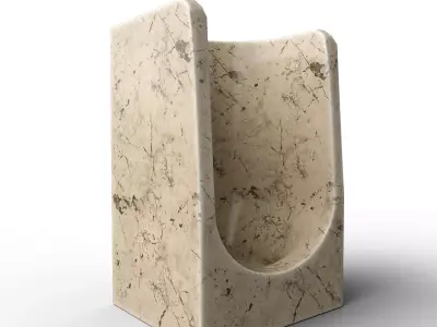 Marble refinement in candlelight Low-poly 3D model