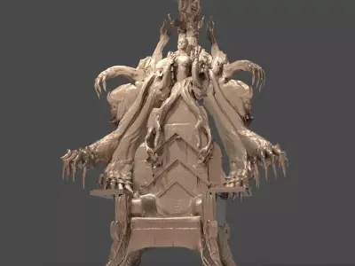 God Hand Demon throne  3D model