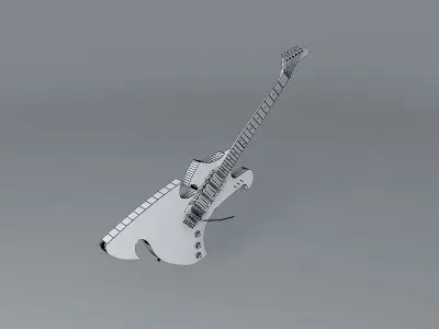 Hybrid Explorer guitar Free 3D model
