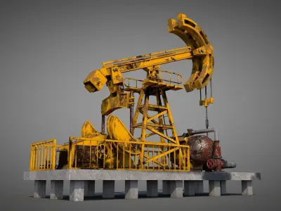 Rusty Oil Well LITE 3D model