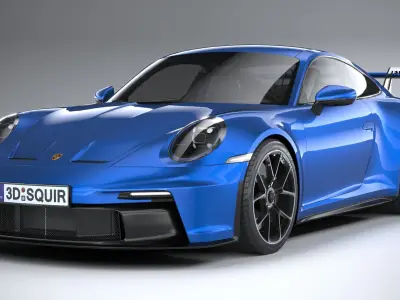 Porsche 911 GT3 2022 LowPoly 3D model