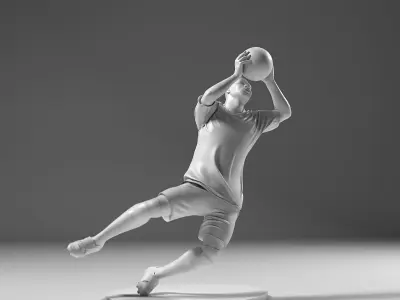 Footballer 05 GoalKeeper 01 Stl 3D print model