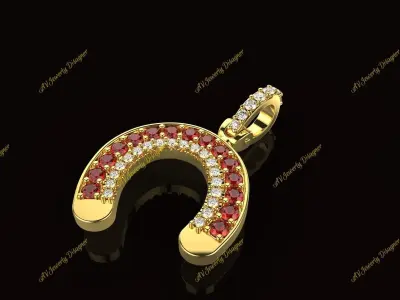 AV Designe 241  Horseshoe Pendant 3D print model