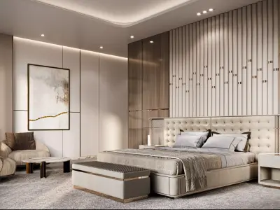 Luxury Italian Bedroom 3D model