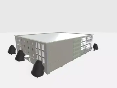 office building Free low-poly 3D model buy