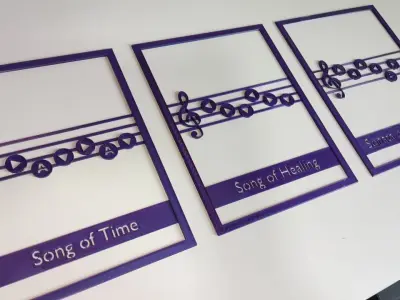 12 Legend of Zelda Songs Panels Decoration - Music Composition 3D Model Collection