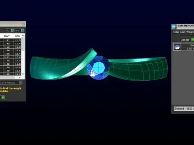 Solitaire Round Diamond Wedding Band 3dm STL OBJ FBX Render 3D print model