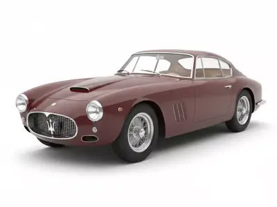 Classic Italian Gran Turismo Coupe Low-poly 3D model