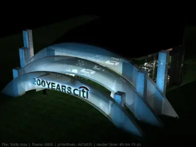 Awning for giant event 3D model