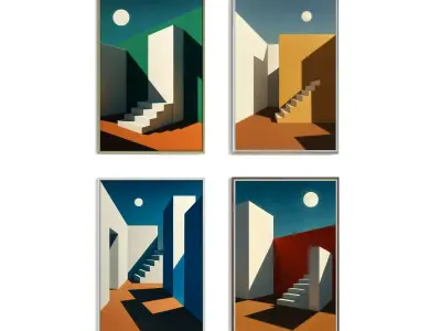Picture with frame N-006 3D model