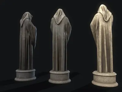 Guard Statue Low-poly 3D model