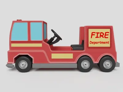 ride on car fire truck 3D model