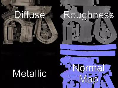 Classic Stone Arch model pack Low-poly 3D model