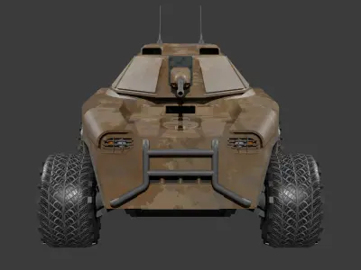 Sci Fi APC Low-poly 3D model