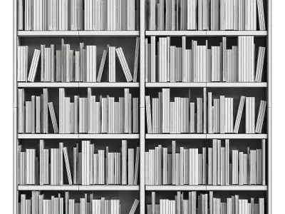 Bookshelf Low-poly 3D model get