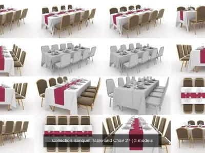 Collection Banquet Table and Chair 27