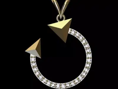 Single pendant or necklace 3D print model