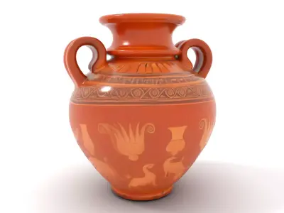 Antique Greek Vase model pack Low-poly 3D model