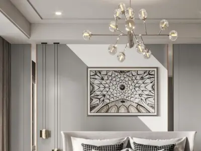 bedroom villa Home Modern decoration 3D model