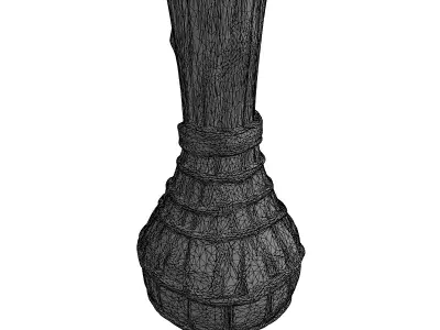 Woven Natural Decorative Vase Low-poly 3D model