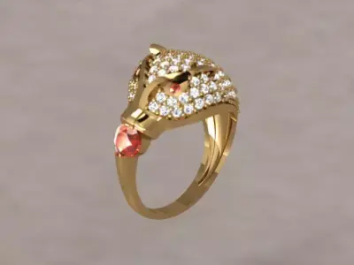 The Panther Ring 3D print model