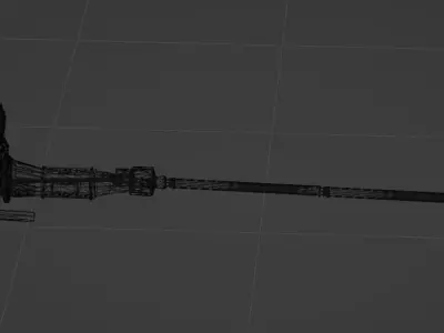 Transmission with V8 engine Free low-poly 3D model