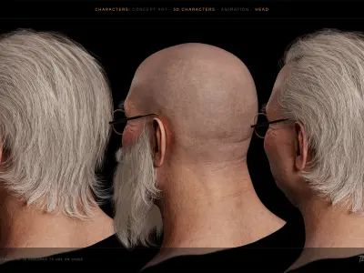 Vintage 3D model of Santa Clause animated for Unreal engine Low-poly 3D model