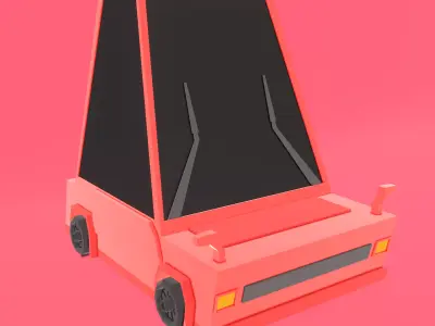 Lowpoly Car Free low-poly 3D model