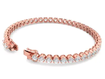 Tennis Bracelet 3dm stl renders images details 3D print model 3D print model