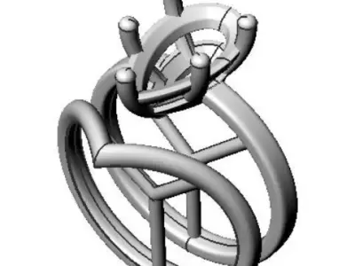  3 CT pear Wedding Bridal Set 3D print model