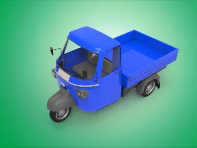 Piaggio aps 3 weel telar  Low-poly 3D model