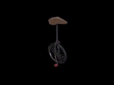 One wheel bicycle - Gest Low-poly 3D model