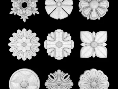 Ornament Element Pack 09 3D model