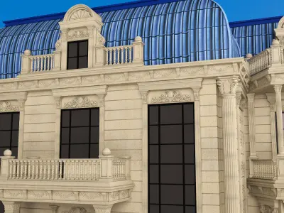 Classic Mansion Villa 01 Low-poly 3D model