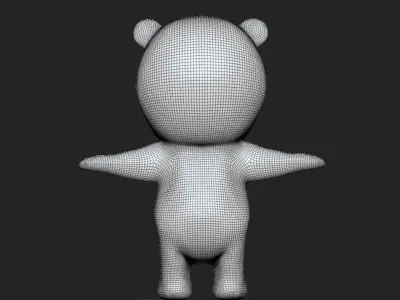 Cartoon Panda 3D Model Low-poly 3D model