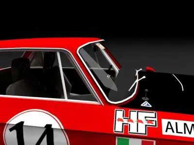  LANCIA FULVIA HF 1600 Low-poly 3D model