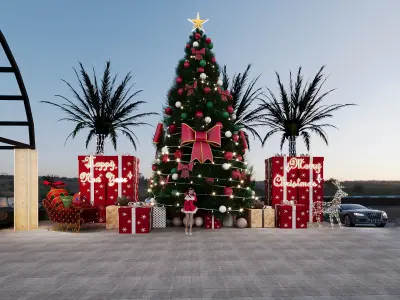 Bow ChristmasTree Design 3D model