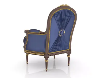 Imperial blue armchair by Modenese 3D model