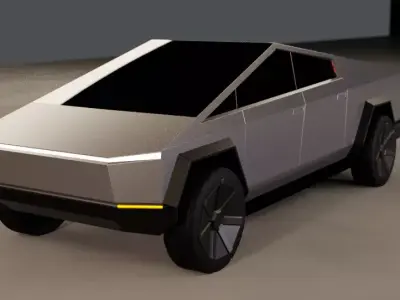 Tesla Cybertruck 2 models Low-poly 3D model