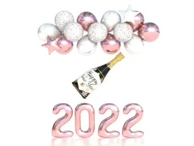 BALLOONS NEW YEAR 3D model